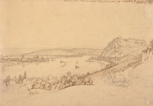 Twierdza Ehrenbreitstein autorstwa Johann Adam Klein