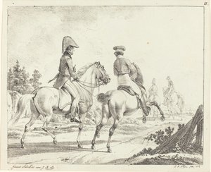 Uczniowie Erlangen na koniu autorstwa Johann Adam Klein