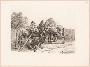 Rolnik i jego wózek autorstwa Johann Adam Klein
