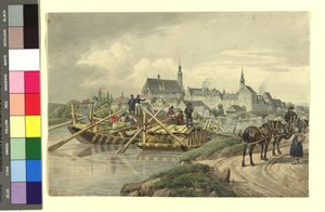 Straubing od północy autorstwa Johann Adam Klein