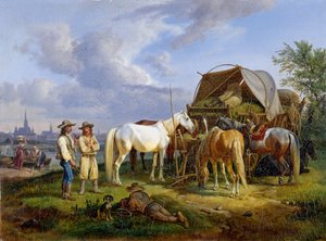 Węgierscy furmani autorstwa Johann Adam Klein