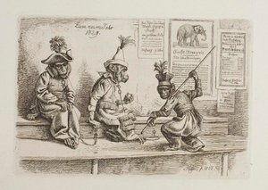 Na Nowy Rok 1829. Małpy autorstwa Johann Adam Klein