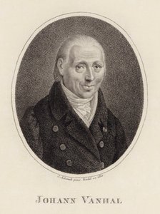 Portret kompozytora Johanna Baptysty Wanhala 1739-1813 , 1815. autorstwa Johann Adamek