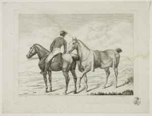 Szkoła jeździecka i konie autorstwa Johann Adolph Darnstedt