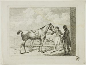 Szkoła jeździecka i konie autorstwa Johann Adolph Darnstedt