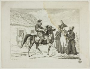 Szkoła jeździecka i konie autorstwa Johann Adolph Darnstedt