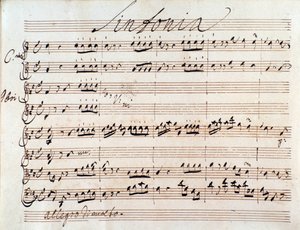 Pierwsza strona partytury muzycznej Adriano in Siria autorstwa JA Hasse (1752) autorstwa Johann Adolph Hasse