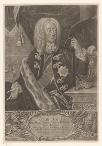 Portret Jerzego II, króla Wielkiej Brytanii autorstwa Johann Andreas Pfeffel (der Jüngere) (possibly)