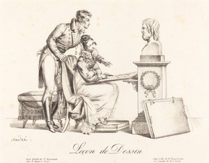 Lekcja rysunku Lekcja rysunku. autorstwa Johann Anton André