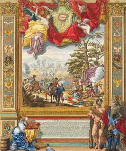 Oblężenie Mons przez wojska alianckie w 1709 r., początek XVIII wieku.