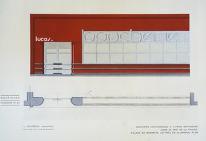 Boucherie Isothermique a Vitrine Refrigeree, L Savreux, Boutiques, Henry Delacroix, Editions S De Bonadona, Paryż, późne lata 20-te, Stencil Print