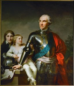 Le Comte Stanislas Felix Potocki i jego dwaj synowie Felix-Georg i Stanislas ... autorstwa Johann Baptist Edler von Lampi
