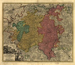 Ducatus Luxembourgi. LOC 99446214 autorstwa Johann Baptist Homann