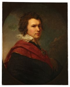 Portret rosyjskiego poety Apollona Aleksandrowicza Majkowa - Olej na płótnie autorstwa Johanna Baptist von Lampi le Jeune (1775-1837) autorstwa Johann Baptist II Lampi