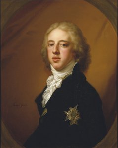 Gustave IV Adolphe de Suede - Portret Gustawa IV Adolfa Szwecji (1778-1837), autorstwa Lampiego, Johanna-Baptysty von Starszego (1751-1830). Olej na płótnie. Wymiar : 19,4x14,2 cm. Muzeum Narodowe w Sztokholmie