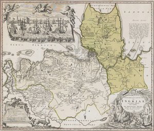 Mapa Ingria z widokiem na Sankt Petersburg