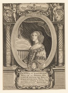 Ludwika Anhalt-Dessau 1631-1680, księżna legnicka, brzeska, wołowa i olawa, ok. 1930 r. 1660. autorstwa Johann Baptista Paravicini