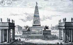 Obelisk poświęcony Markowi Aureliuszowi Antoninusowi (161-80) i Lucjuszowi Aureliuszowi Verusowi (161-69), Grecja, z „Plan architektury historycznej”
