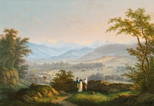 Okolice ruin Habsburgów autorstwa Johann Caspar Rahn