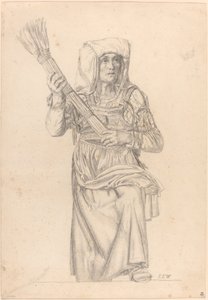 Włoska wieśniaczka z miotłą autorstwa Johann Caspar Weidenmann