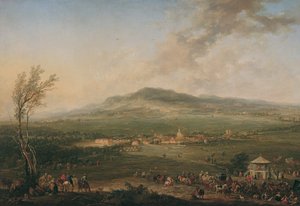 Laxenburg od Lusthaus nad Hanawiese w kierunku Mödling
