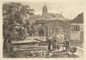 Praczka przy studni artezyjskiej, 1817. autorstwa Johann Christian Erhard