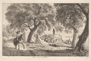 Nad Kanałem w Wiedniu, 1819 r. autorstwa Johann Christian Erhard