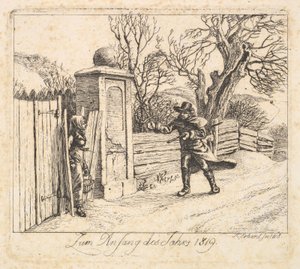 Pejzaż zimowy, 1818. autorstwa Johann Christian Erhard