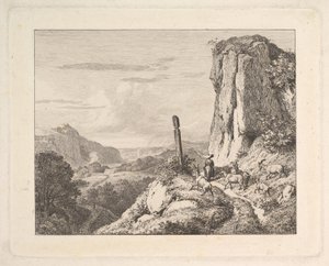 Młoda kobieta z sześcioma kozami, 1815. autorstwa Johann Christian Erhard