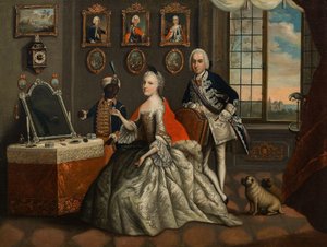Johann Christian Fiedler - Jerzy Wilhelm z Hesji-Darmstadt i jego siostra Caroline Louise