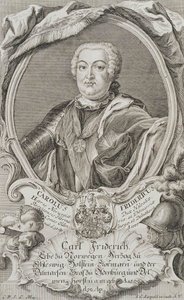Portret księcia Karola Fryderyka Holstein-Gottorp 1700-1739, połowa XVIII wieku. autorstwa Johann Christian Leopold