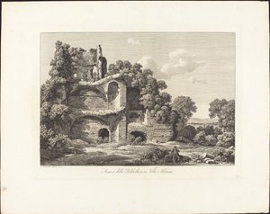 Pozostałości z Bibliotheca w Villa Adriana autorstwa Johann Christian Reinhart