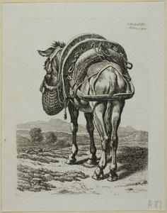 Karmiący Muł - Tył, z Drugiej Sukcesji Złodziei autorstwa Johann Christian Reinhart