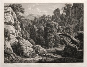 Krajobraz heroiczny: Krajobraz z kuszeniem Chrystusa, 1799.