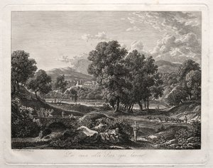 Heroiczny krajobraz: Pasterze tańczą na moście, 1792.
