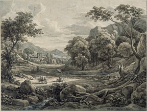 Pejzaż idealny autorstwa Johann Christian Reinhart