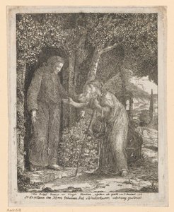 Ilustracja do ballady A.G. Bürgera „Brat Graurock i pątniczka” autorstwa Johann Christian Reinhart