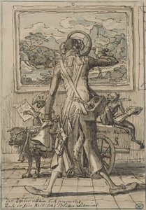 J C Reinhart Karykatura Ludwig Schorn 1833 autorstwa Johann Christian Reinhart