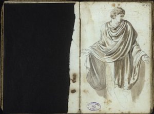 Mężczyzna w antycznym stroju autorstwa Johann Christian Reinhart