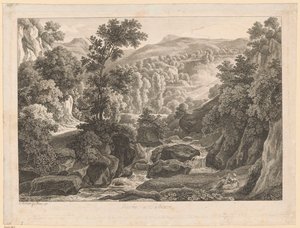 Pejzaż - w pobliżu Subiaco autorstwa Johann Christian Reinhart