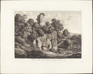 Ruiny willi Ventidio Basso w Tivoli autorstwa Johann Christian Reinhart