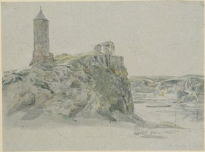 Ruiny zamku Giebichenstein koło Halle an der Saale autorstwa Johann Christian Reinhart