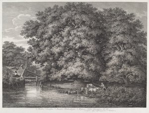 Młyn pod Wielkimi Dębami autorstwa Johann Christian Reinhart