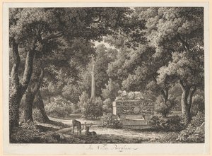 W ogrodach willi Borghese autorstwa Johann Christian Reinhart