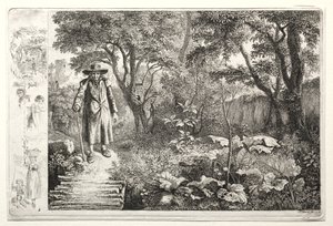 Starzec przed mostem z bali, 1819.