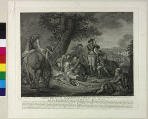 Śmierć margrabiego Kurta Christopha von Schwerin podczas bitwy pod Pragą w 1757 r.