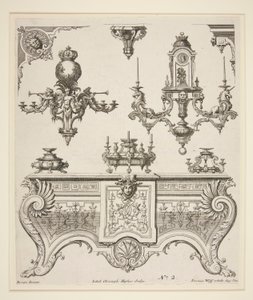 Arkusz wzorów ozdobnych autorstwa Johann Christoph Hafner