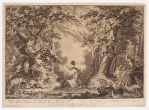 Stworzenie Adama autorstwa Johann Elias Ridinger