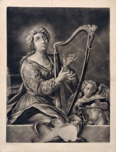 Johann Elias Ridinger S Cecilia autorstwa Johann Elias Ridinger