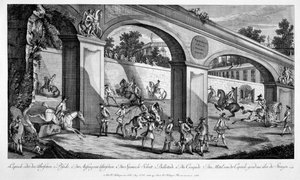 Trening koni do służby kawalerii, z „Le Nouveau Manege”, 1776 r.